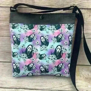 COPY - Ghostface/ Scream Floral Crossbody Purse/ Bag